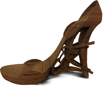 3D Druck Schuh aus Holz